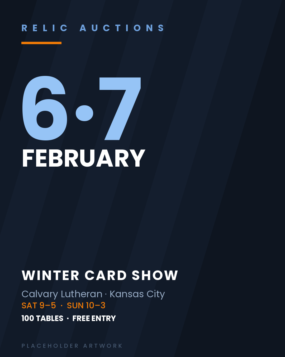 Winter Card Show — February 6–7, 2027 at Calvary Lutheran