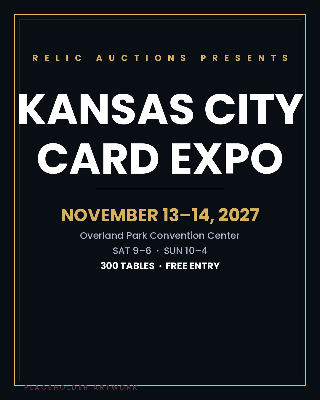 Kansas City Card Expo — November 13–14, 2027 at Overland Park Convention Center